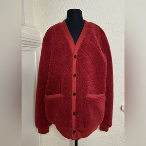 Scotch and Soda Men’s Shearling Teddy Cardigan Jacket size XL